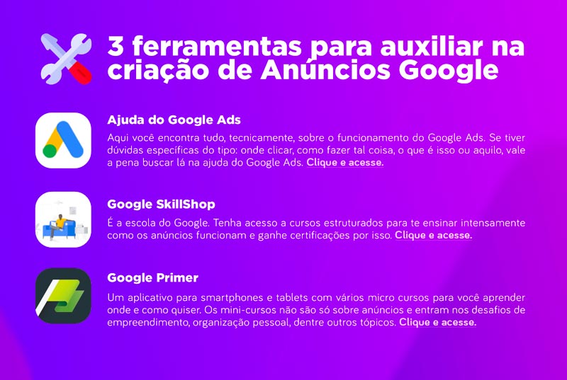 3 ferramentas para auxiliar anúncios Google