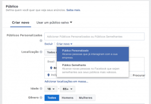 publico personalizado Facebook